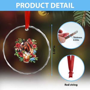 Ky Derby Day Party Crystal Glass Ornament Mint Juleps and Roses Horse Racing - Print Your Wear