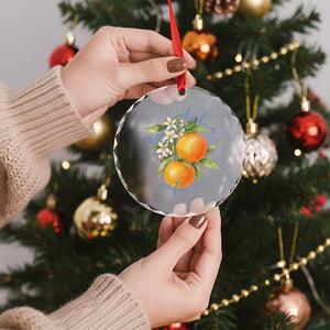 La Dolce Vita Oranges Crystal Glass Ornament Romantic Italian Citrus Blossom Mediterranean Charm TS02 Print Your Wear