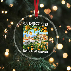 La Dolce Vita Taste Like Lemons Crystal Glass Ornament Retro Italian Village Citrus Summer Wanderlusters TS02 Print Your Wear