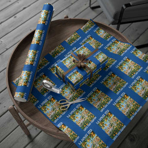 La Dolce Vita Taste Like Lemons Wrapping Paper Roll Retro Italian Village Citrus Summer Wanderlusters TS02 Blue Print Your Wear