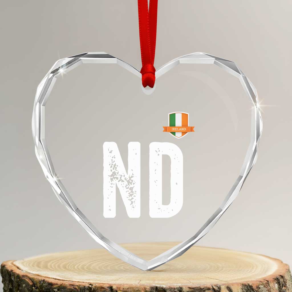 LA Ireland Matching Group Heart Crystal Glass Ornament Irish Pride St Patricks Day Family or Friends TS02 Transparent Glass 3'' Heart Print Your Wear