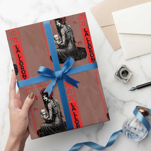La Llorona Wrapping Paper Roll Folklore Japanese Spider Lily Soft Grunge Anime Aesthetic Flower TS10 Mocha Print Your Wear