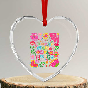 La Mejor Mama Del Mundo Heart Crystal Glass Ornament Dia de las Madres Regalo Gift TS14 Transparent Glass 3'' Heart Print Your Wear