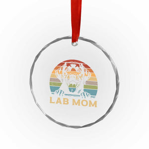Lab Mom Crystal Glass Ornament Retro Sunset Dog Mom Gift TS12 Print Your Wear