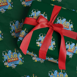 Lab Story Lab Week 2026 Celebration Wrapping Paper Roll Every Test Tells a Story Medical Lab Tech Appreciation Gift TS02 Green Print Your Wear