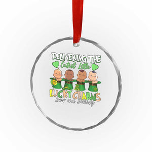 Labor and Delivery Nurse St Patrick's Day Crystal Glass Ornament Delivering The Cutest Little Lucky Charms - Print Your Wear