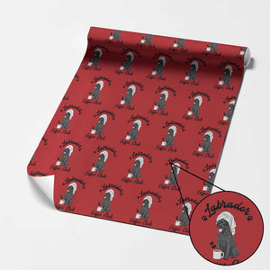 Labrador Coffee Club Wrapping Paper Roll Funny Dog Lover Gift TS12 Red Print Your Wear