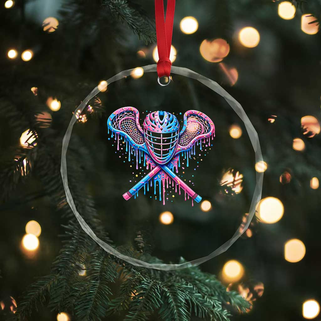 Lacrosse Drip Ice Cream Lax Helmet Sticks Sport Player Crystal Glass Ornament TS11 Print Your Wear
