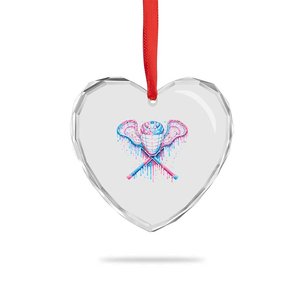 Lacrosse Drip Ice Cream Lax Helmet Sticks Sport Player Heart Crystal Glass Ornament TS11 Print Your Wear