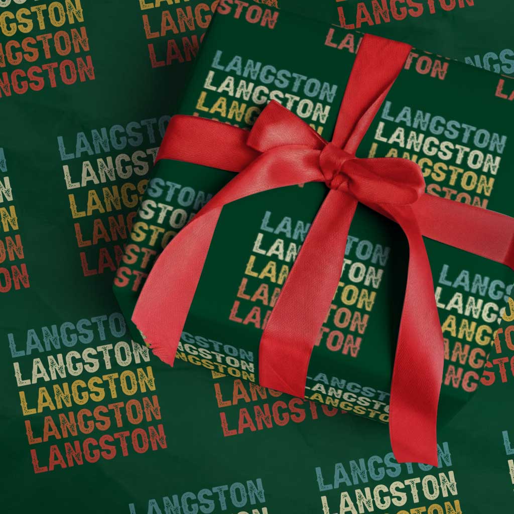 Langston Wrapping Paper Roll Oklahoma Retro Vintage City