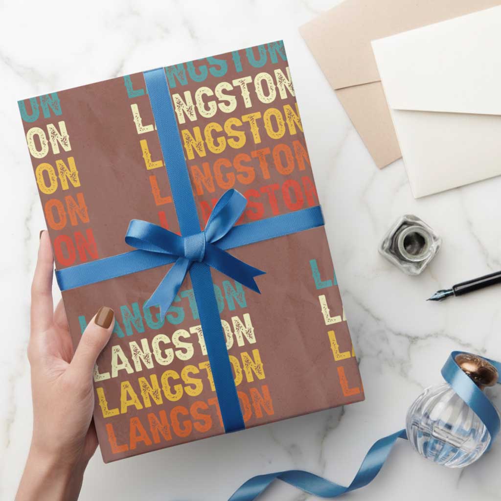Langston Wrapping Paper Roll Oklahoma Retro Vintage City