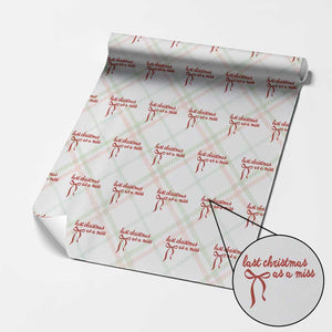 Last Christmas As A Miss Wrapping Paper Roll Bride To Be Future Mrs Xmas Engaged Gift TS10 Christmas Plaid Print Your Wear