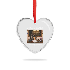 Last Day of School Teacher Feral Raccoon Heart Crystal Glass Ornament Funny End of Year Summer Break Gift