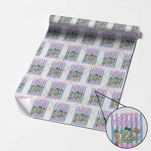 Later Fourth Grader School's Out For Summer Wrapping Paper Roll Last Day Of School Later Gator Alligator TS14 Christmas Plaid Print Your Wear