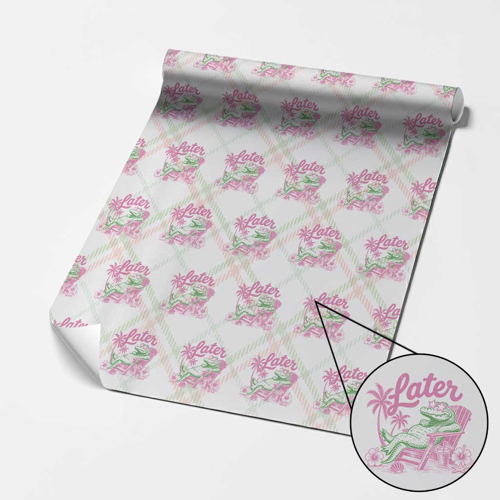 Later Gator Funny Alligator Meme Wrapping Paper Roll Last Day of School Summer Vacation Teachers Kids