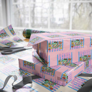 Later Third Grader School's Out For Summer Wrapping Paper Roll Last Day Of School Later Gator Alligator TS14 Light Pink Print Your Wear