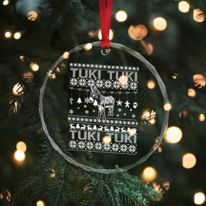 Latin American Xmas Crystal Glass Ornament Tuki Tuki Mi Burrito Latino Ugly Christmas TS02 Print Your Wear