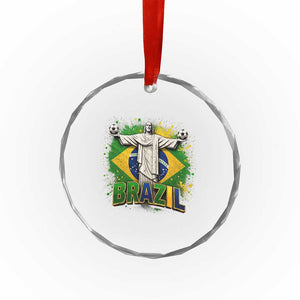 Latin Pride Christ The Redeemer Graphic Crystal Glass Ornament Brazilian Football 2026 TS12 Print Your Wear