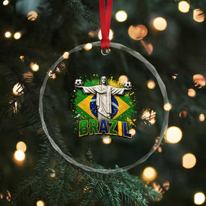 Latin Pride Christ The Redeemer Graphic Crystal Glass Ornament Brazilian Football 2026 TS12 Print Your Wear