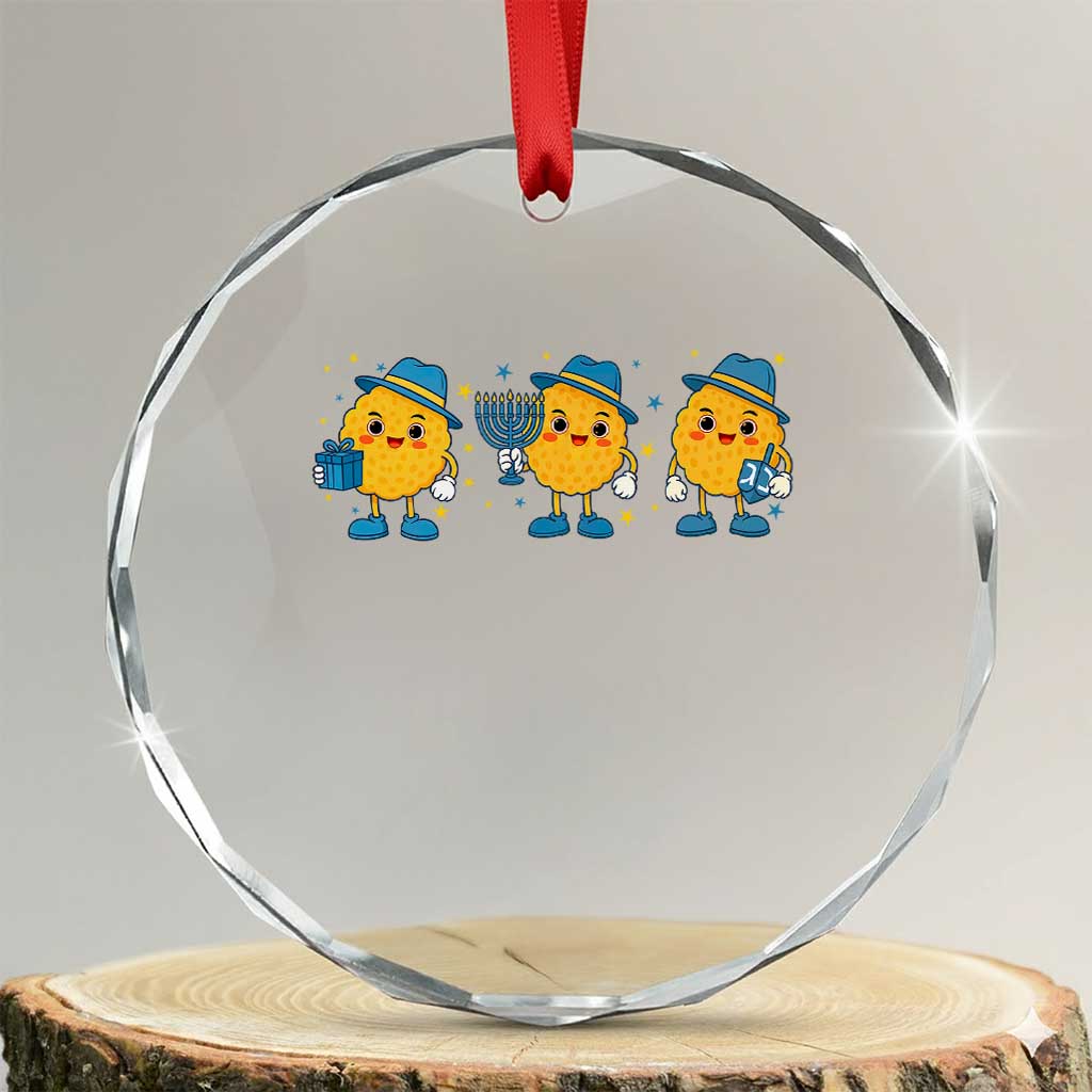 Latke For The Holidays Crystal Glass Ornament Hanukkah Jewish Christmas Gift TS12 Transparent Glass 3'' Circle Print Your Wear
