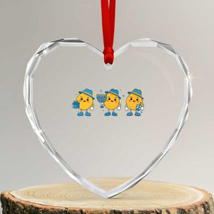 Latke For The Holidays Heart Crystal Glass Ornament Hanukkah Jewish Christmas Gift TS12 Transparent Glass 3'' Heart Print Your Wear