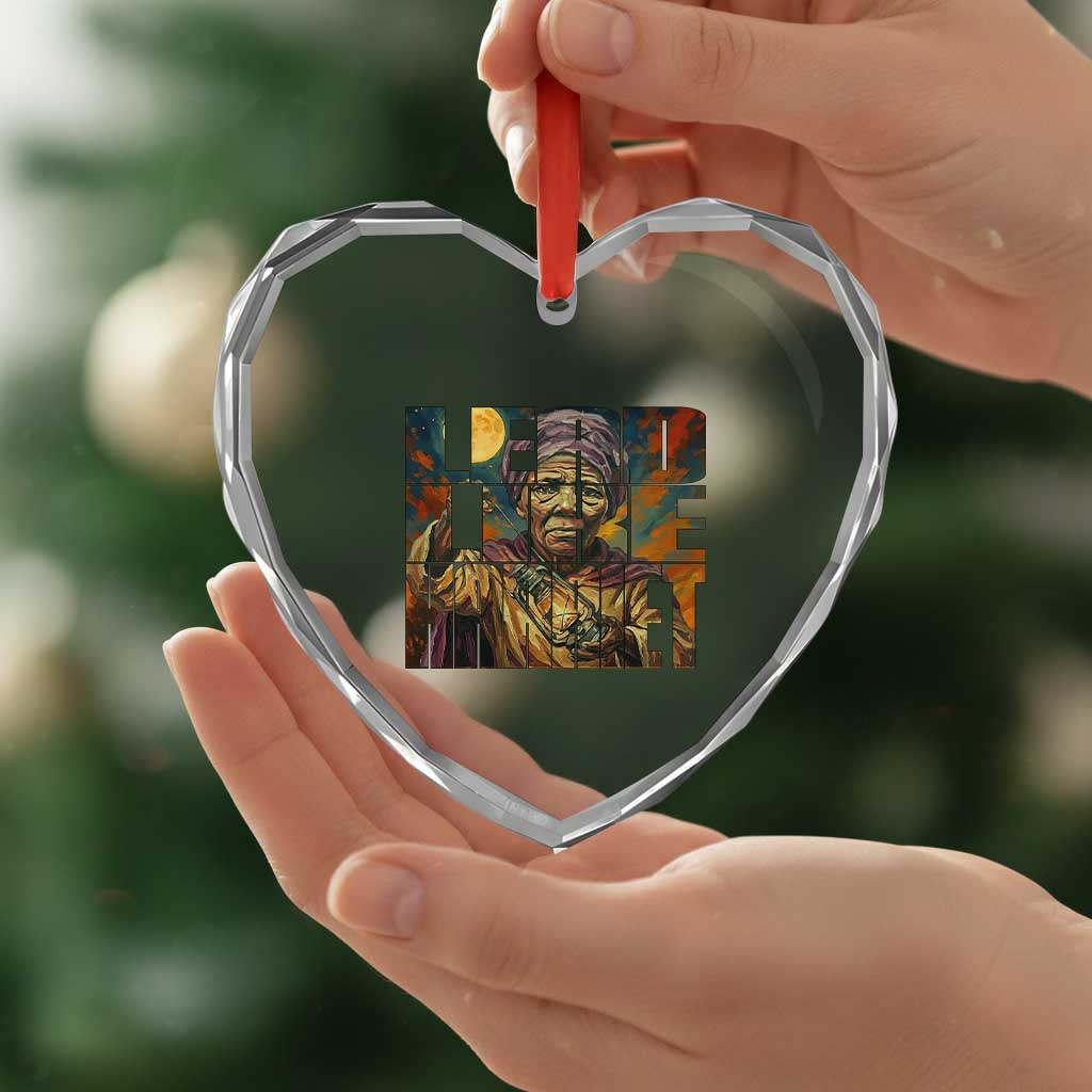 Lead Like Harriet Heart Crystal Glass Ornament Black Women Leadership Quote TS12 Print Your Wear