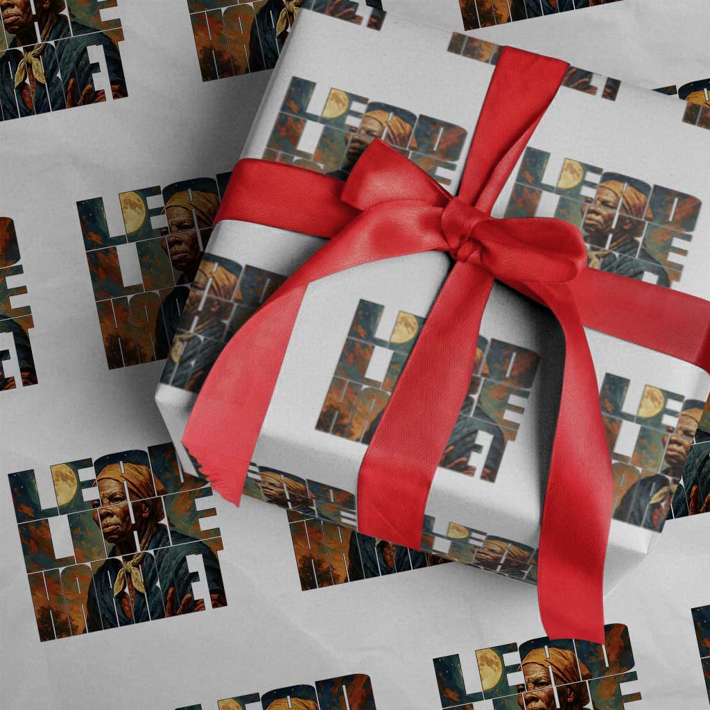 Lead Like Harriet Wrapping Paper Roll Black History Month Juneteenth Quote TS12 White Print Your Wear