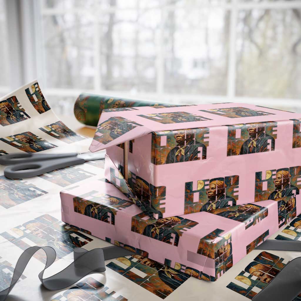 Lead Like Harriet Wrapping Paper Roll Black History Month Juneteenth Quote TS12 Light Pink Print Your Wear