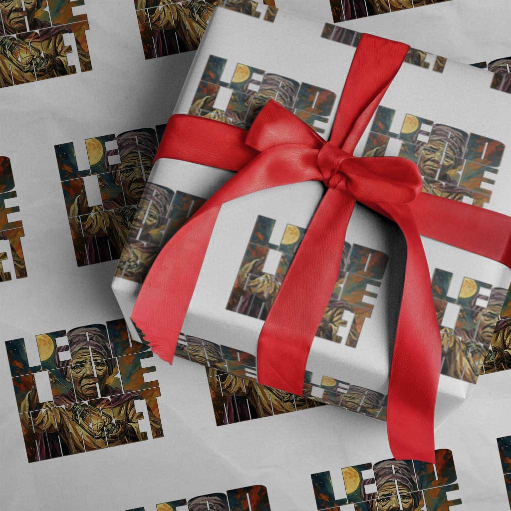 Lead Like Harriet Wrapping Paper Roll Black Women Leadership Quote TS12 White Print Your Wear