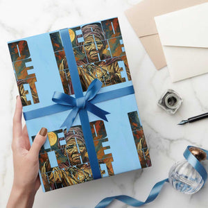 Lead Like Harriet Wrapping Paper Roll Black Women Leadership Quote TS12 Light Blue Print Your Wear