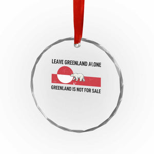 Leave Greenland Alone Polar Bear Protest Crystal Glass Ornament Not For Sale Patriotic Flag TS02 Print Your Wear
