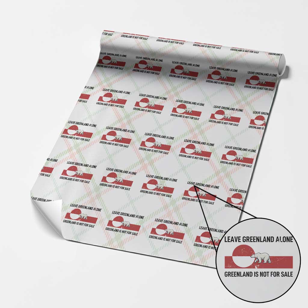 Leave Greenland Alone Polar Bear Protest Wrapping Paper Roll Not For Sale Patriotic Flag TS02 Christmas Plaid Print Your Wear