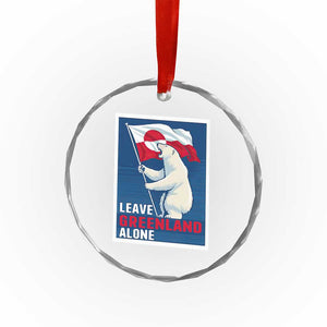 Leave Greenland Alone Polar Bear Resist Crystal Glass Ornament Vintage Patriotic Propaganda Sovereignty Protest TS02 Print Your Wear