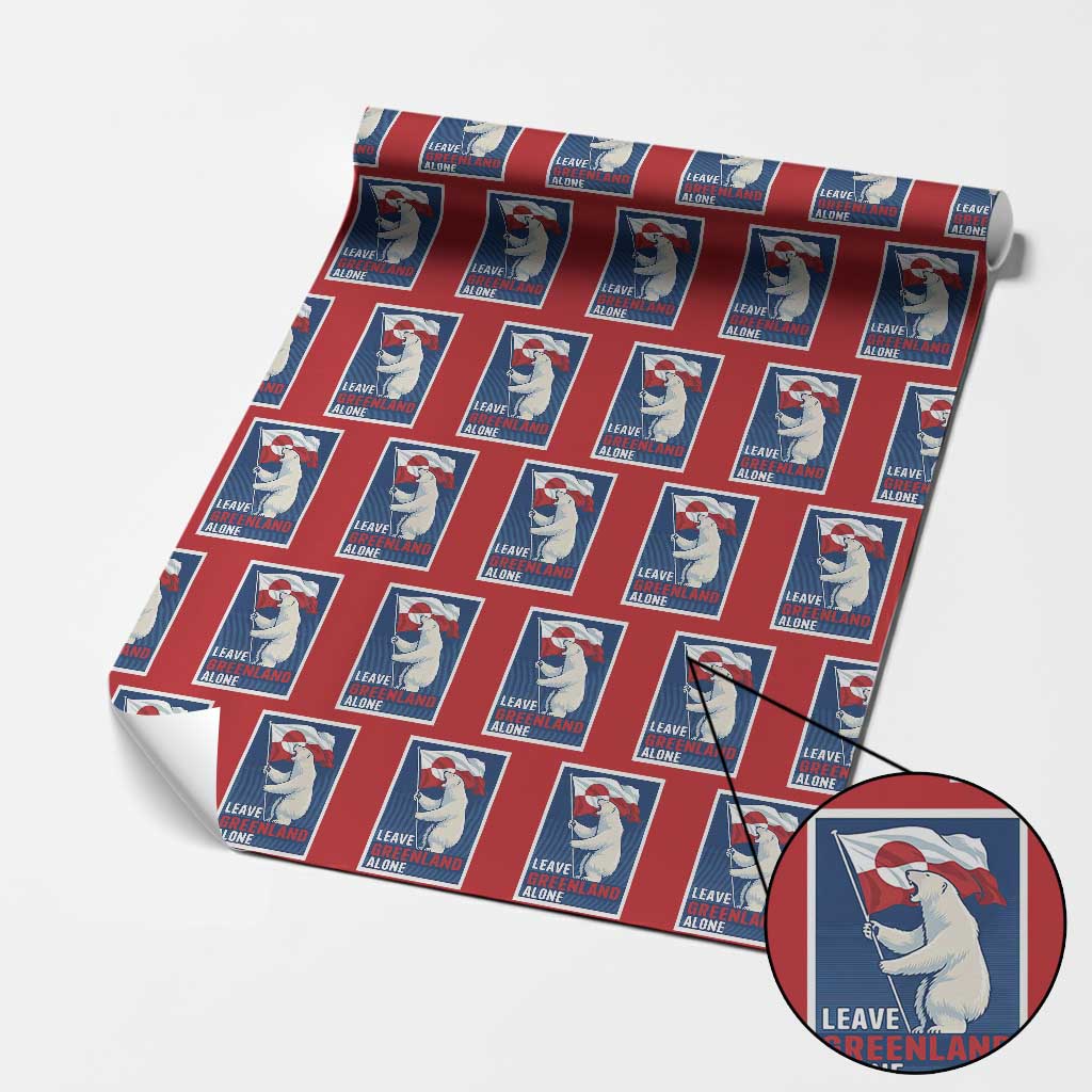 Leave Greenland Alone Polar Bear Resist Wrapping Paper Roll Vintage Patriotic Propaganda Sovereignty Protest TS02 Red Print Your Wear