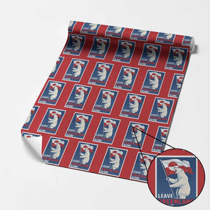 Leave Greenland Alone Polar Bear Resist Wrapping Paper Roll Vintage Patriotic Propaganda Sovereignty Protest TS02 Red Print Your Wear