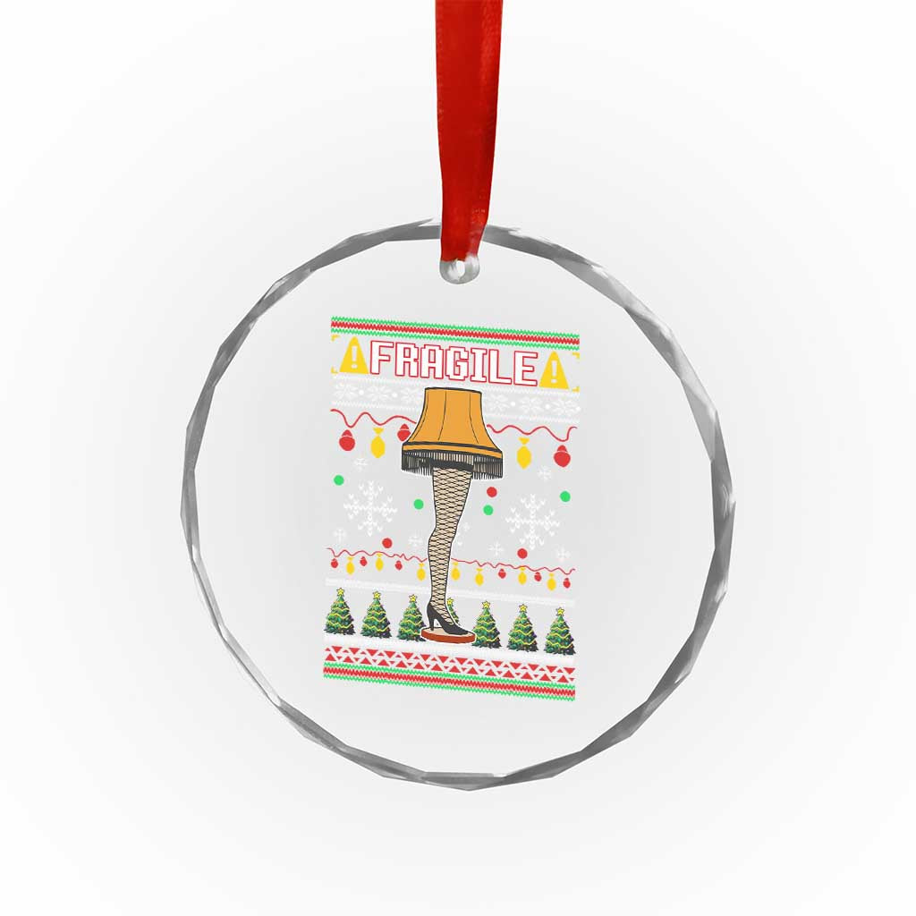 Leg Lamp Ugly Christmas Crystal Glass Ornament Funny Xmas Movie Fragile TS10 Print Your Wear