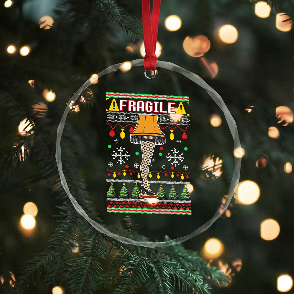 Leg Lamp Ugly Christmas Crystal Glass Ornament Funny Xmas Movie Fragile TS10 Print Your Wear
