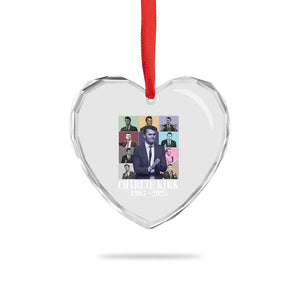 Legacy of Charlie Kirk Heart Crystal Glass Ornament 1993 2025 Memorial Pop Art Tribute Graphic TS02 Print Your Wear