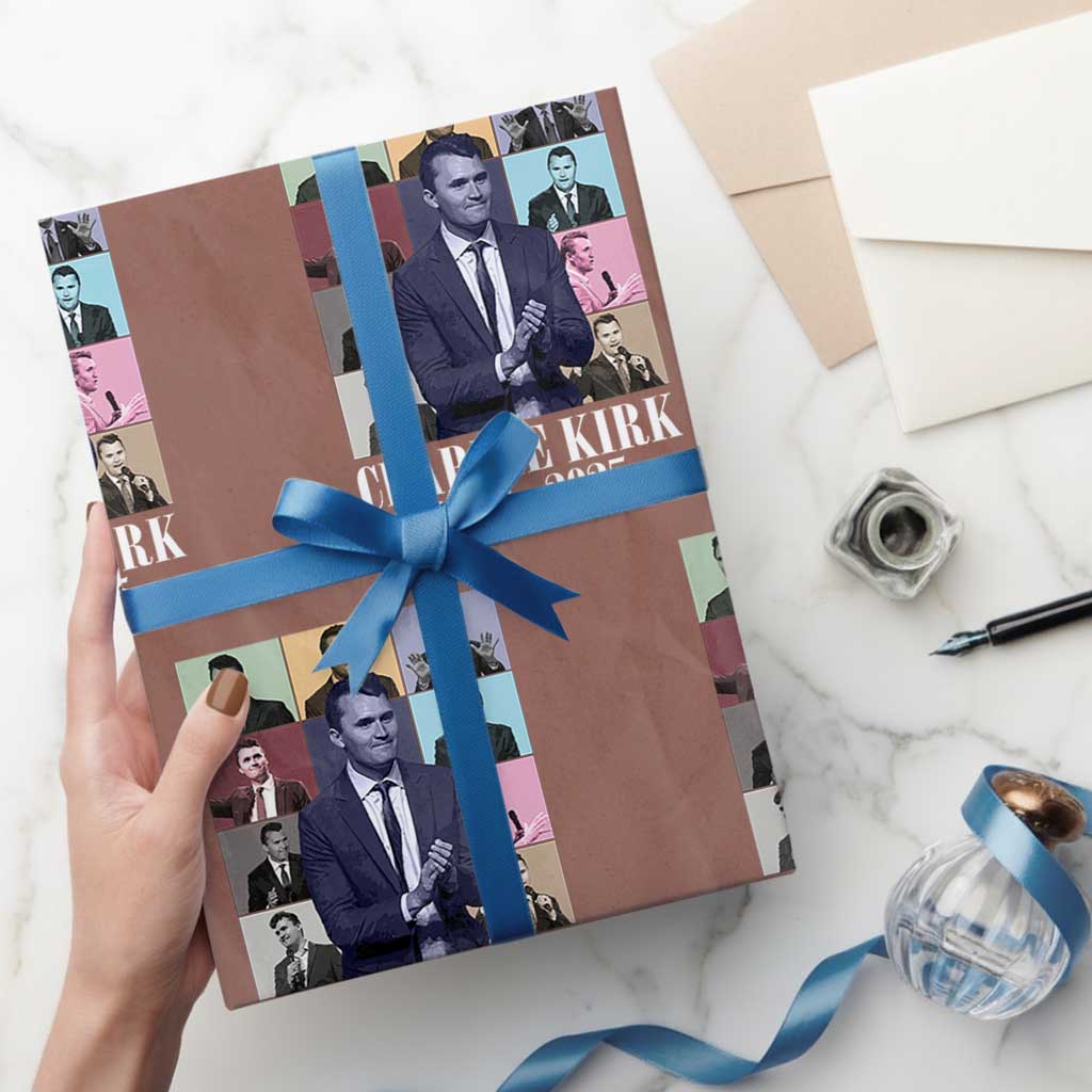 Legacy of Charlie Kirk Wrapping Paper Roll 1993 2025 Memorial Pop Art Tribute Graphic TS02 Mocha Print Your Wear