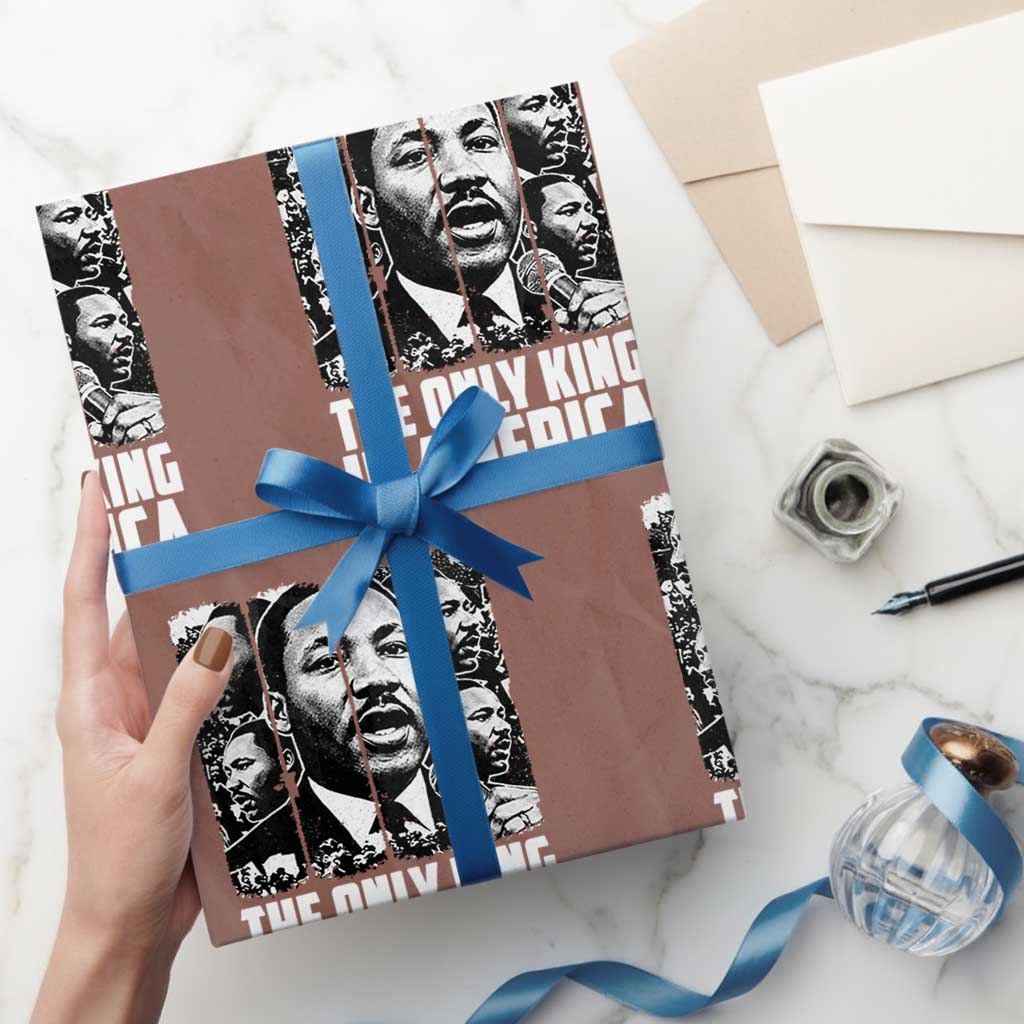 Legacy Of Martin Luther King Jr Wrapping Paper Roll The Only King In America TS12 Mocha Print Your Wear