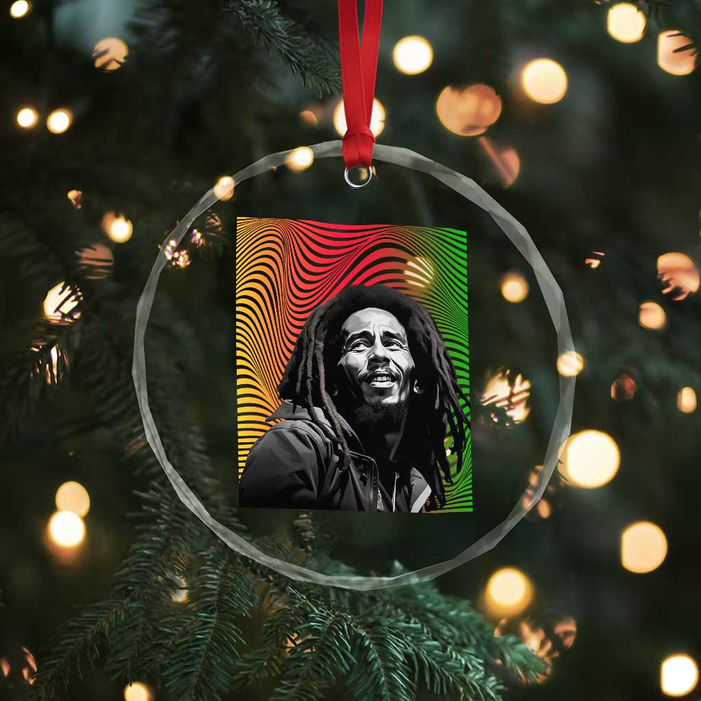 Legend Bob Crystal Glass Ornament One Love The Reggae Vintage Graphic TS02 Print Your Wear