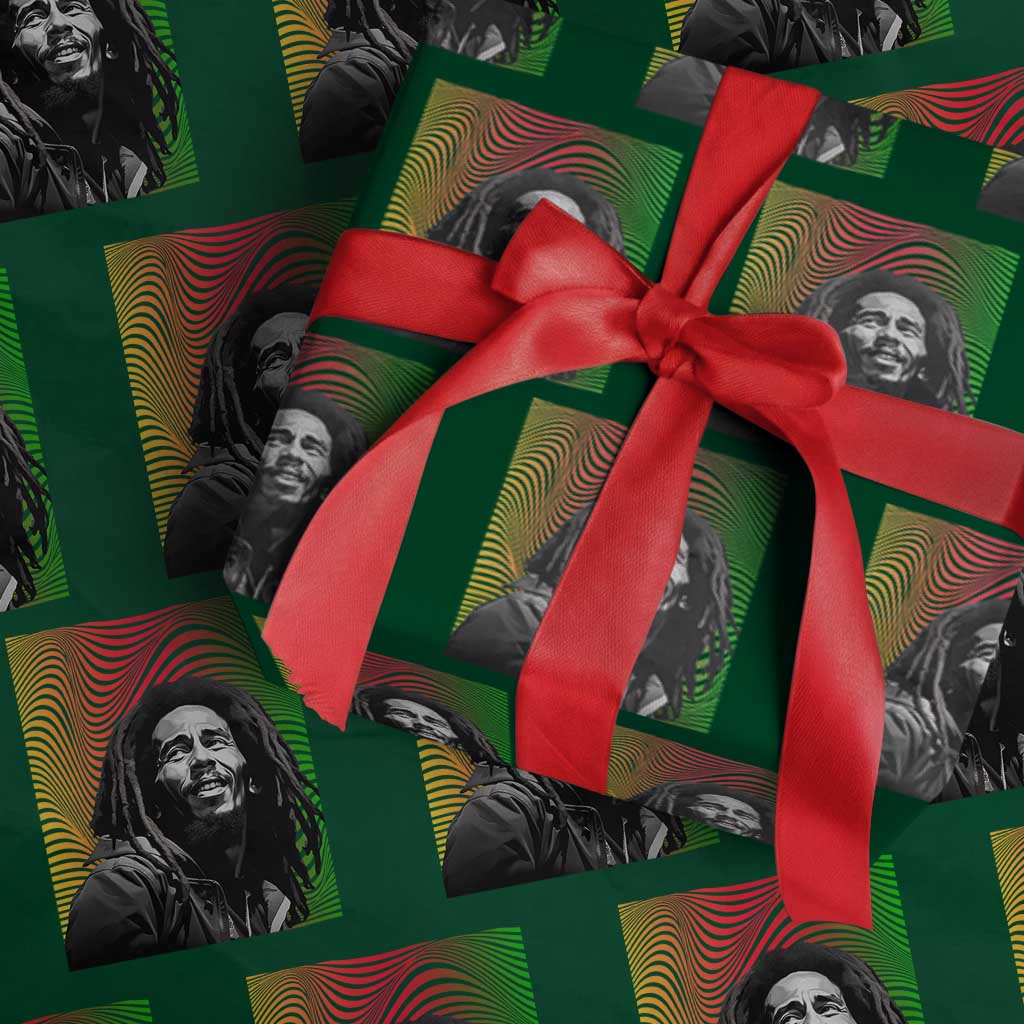 Legend Bob Wrapping Paper Roll One Love The Reggae Vintage Graphic TS02 Green Print Your Wear