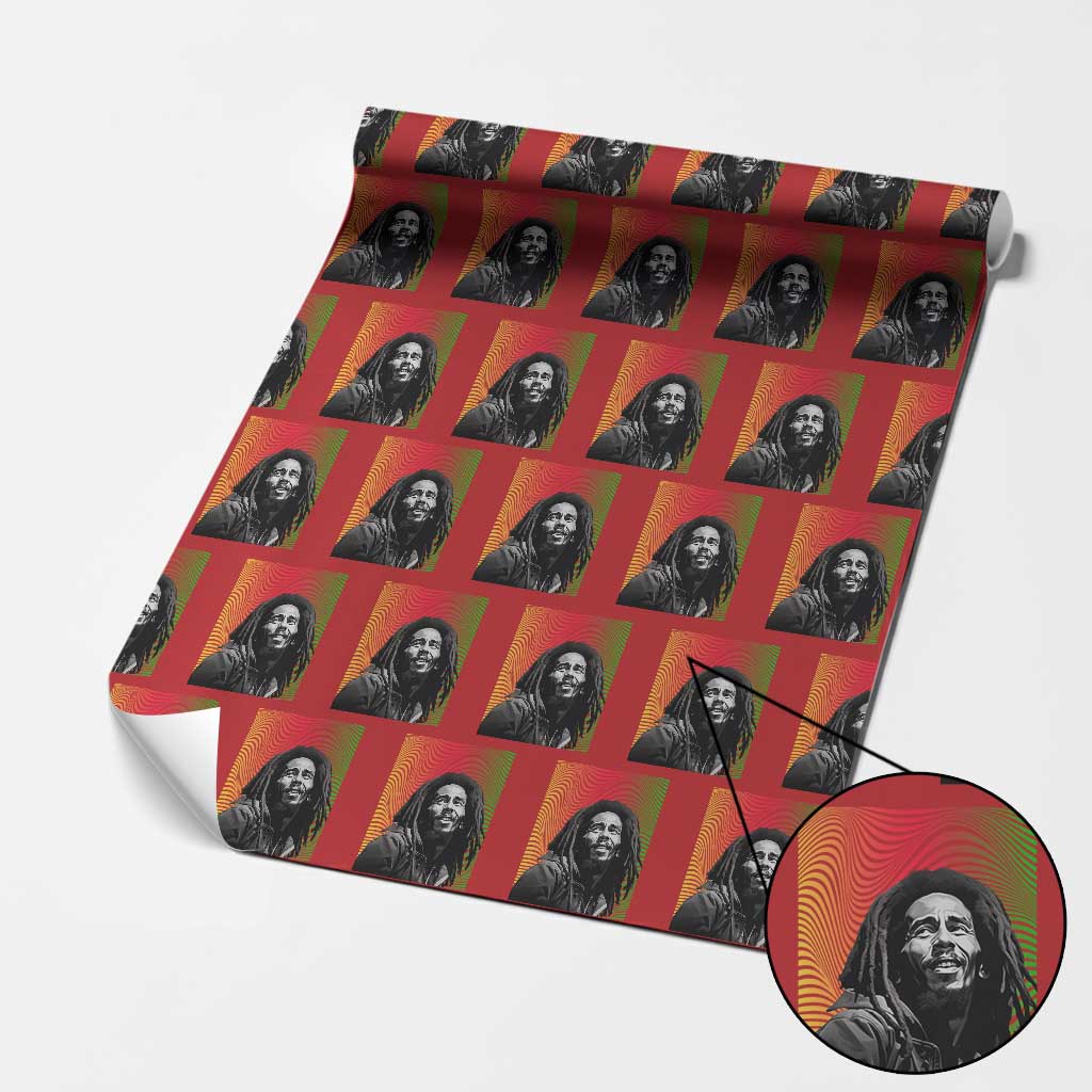 Legend Bob Wrapping Paper Roll One Love The Reggae Vintage Graphic TS02 Red Print Your Wear