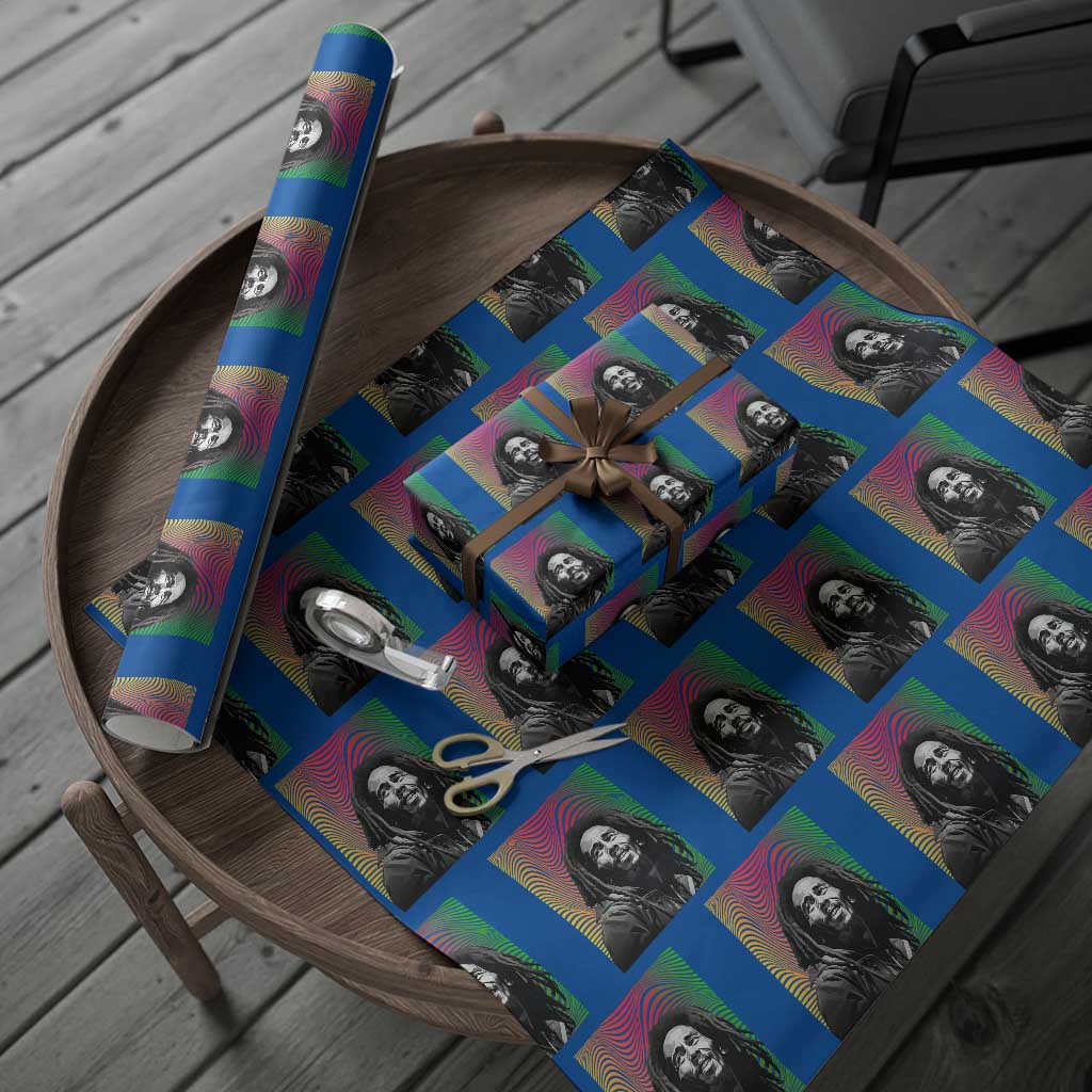 Legend Bob Wrapping Paper Roll One Love The Reggae Vintage Graphic TS02 Blue Print Your Wear