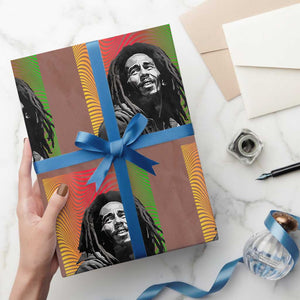 Legend Bob Wrapping Paper Roll One Love The Reggae Vintage Graphic TS02 Mocha Print Your Wear