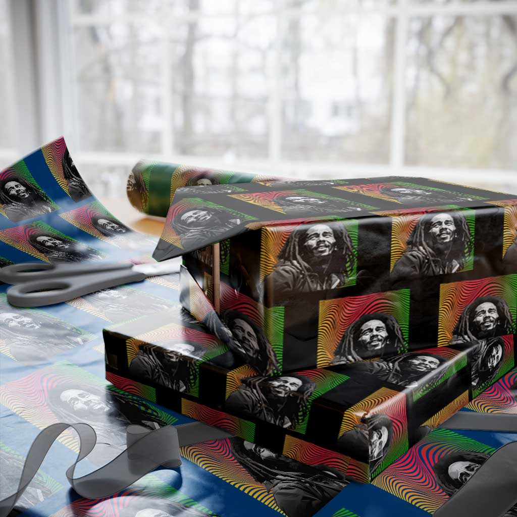 Legend Bob Wrapping Paper Roll One Love The Reggae Vintage Graphic TS02 Black Print Your Wear