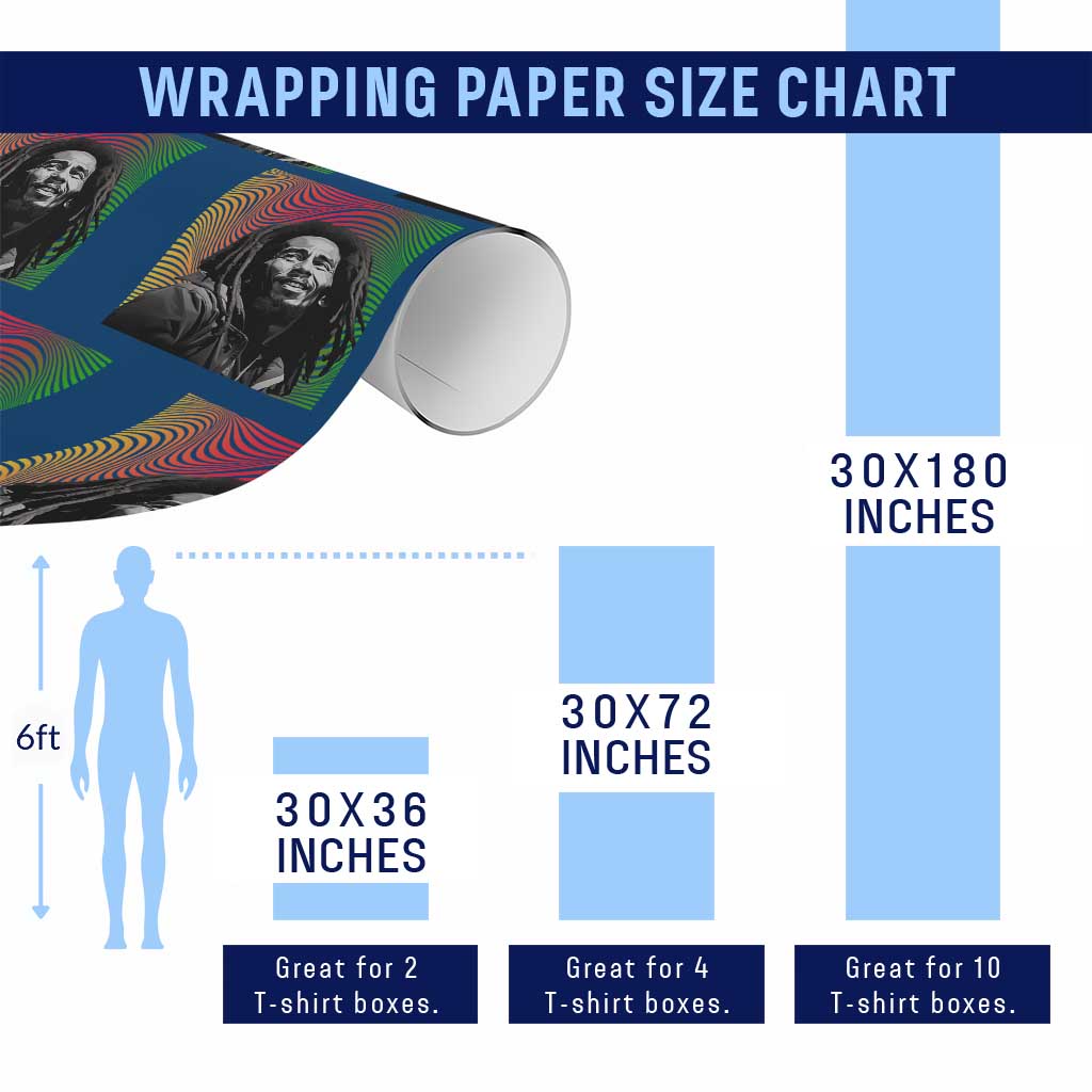 Legend Bob Wrapping Paper Roll One Love The Reggae Vintage Graphic TS02 Print Your Wear