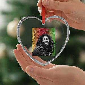 Legend Bob Heart Crystal Glass Ornament One Love The Reggae Vintage Graphic TS02 Print Your Wear