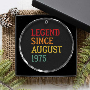 Legend Since August 1975 Crystal Glass Ornament Vintage Retro 50th Birthday Gifts TS10 Print Your Wear