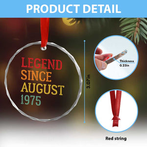 Legend Since August 1975 Crystal Glass Ornament Vintage Retro 50th Birthday Gifts TS10 Print Your Wear